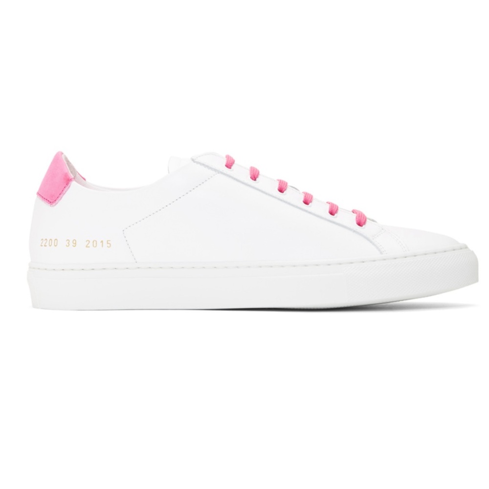 common projects white&pink retro achilles sneaker